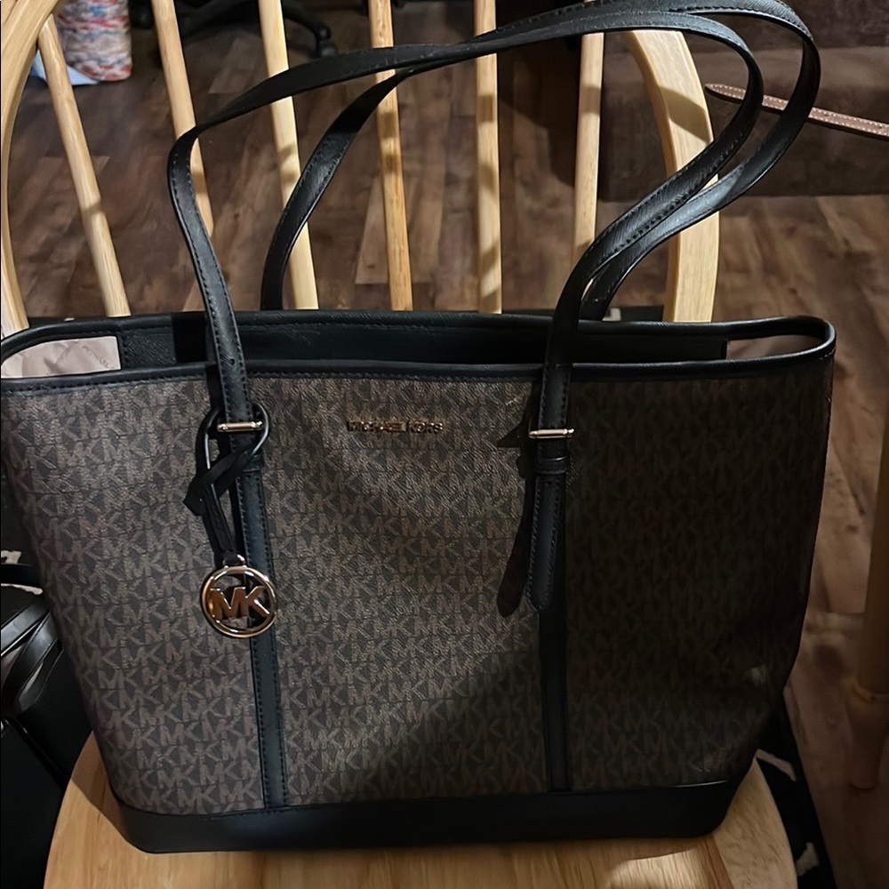 Michael Kors Brown and Black Tote Bag